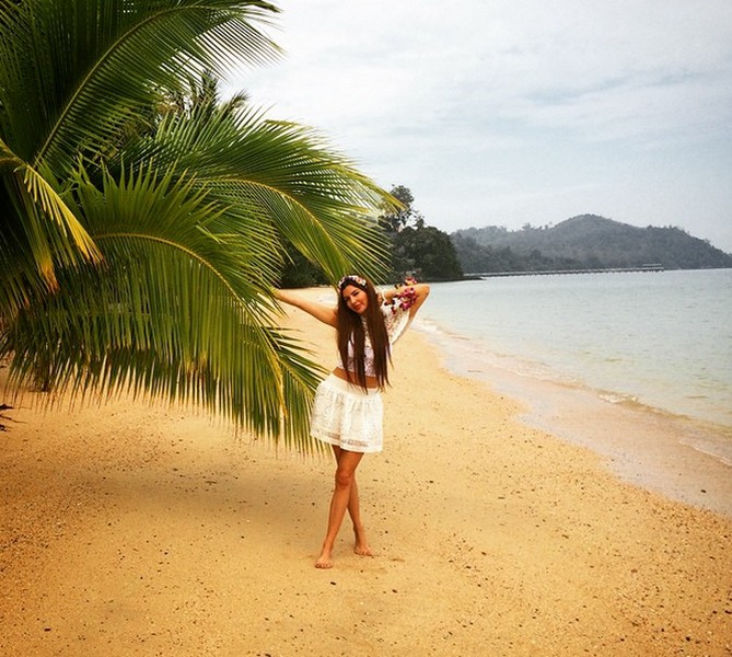 Lamitta Frangieh in Thailand with her husband 